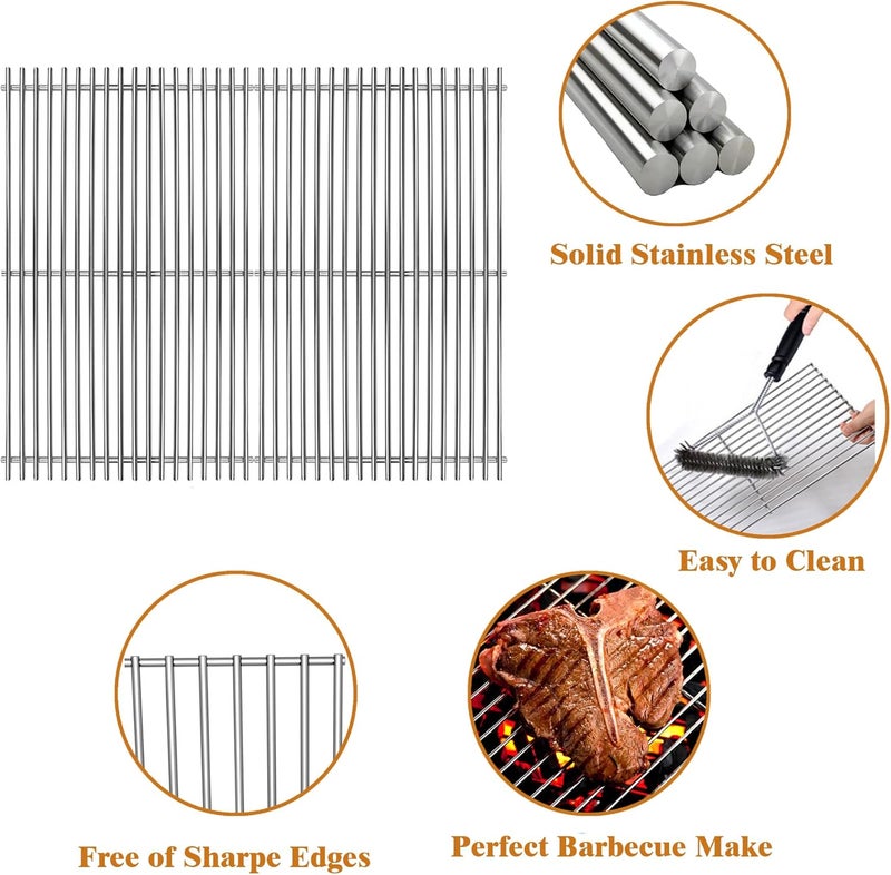 LOCVCDA 19.5" Stainless Steel Cooking Grates for Weber Genesis 300 Series, Weber Genesis Grill Parts for Genesis E310 E320 E330 S310 S320 S330, Replacement Parts for Weber 7528/7524 - Image 3